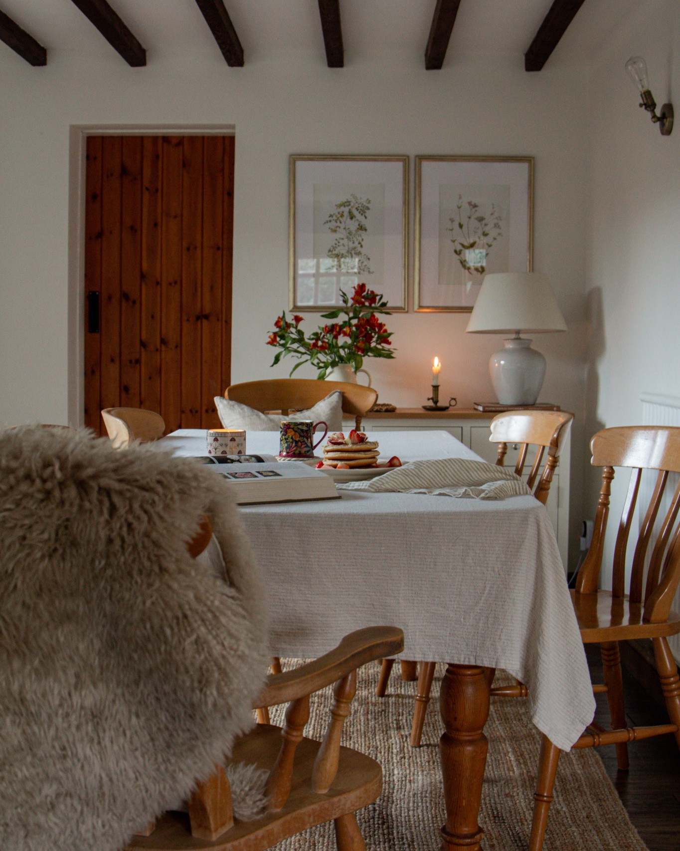 Farmhouse dining table and chairs 

#LTKSeasonal #LTKhome