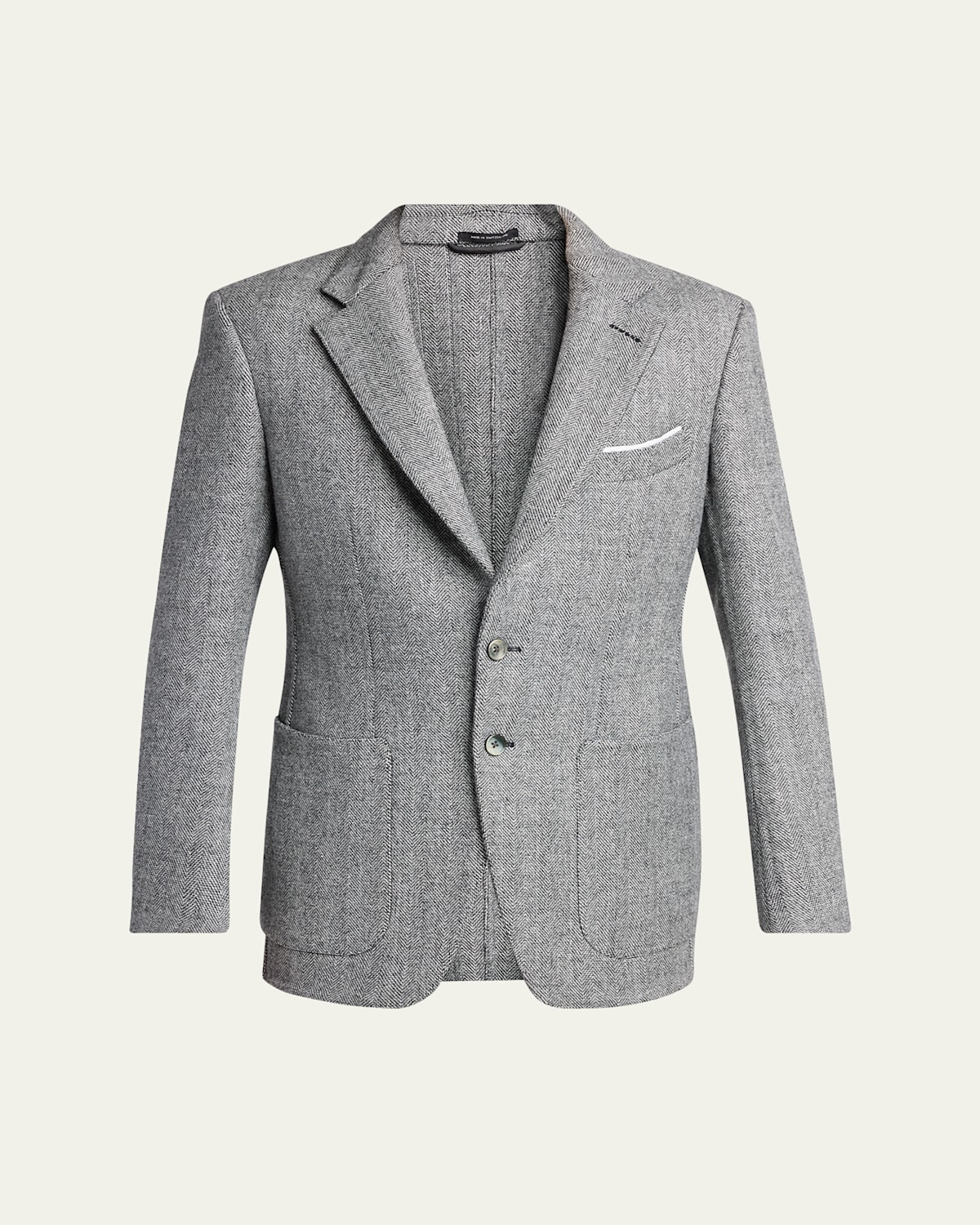Men's Sharkskin Herringbone Double Splittable Jacket | Bergdorf Goodman