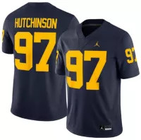 Jordan Men's Michigan Wolverines Aidan Hutchinson #97 Navy Dri-FIT Replica Football Game Jersey | DICK'S Sporting Goods