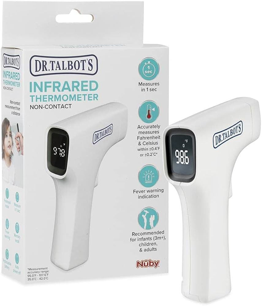 Dr. Talbot's Easy Handle Non-Contact Infrared Thermometer with Led Screen, Fever Warning Indicato... | Amazon (US)