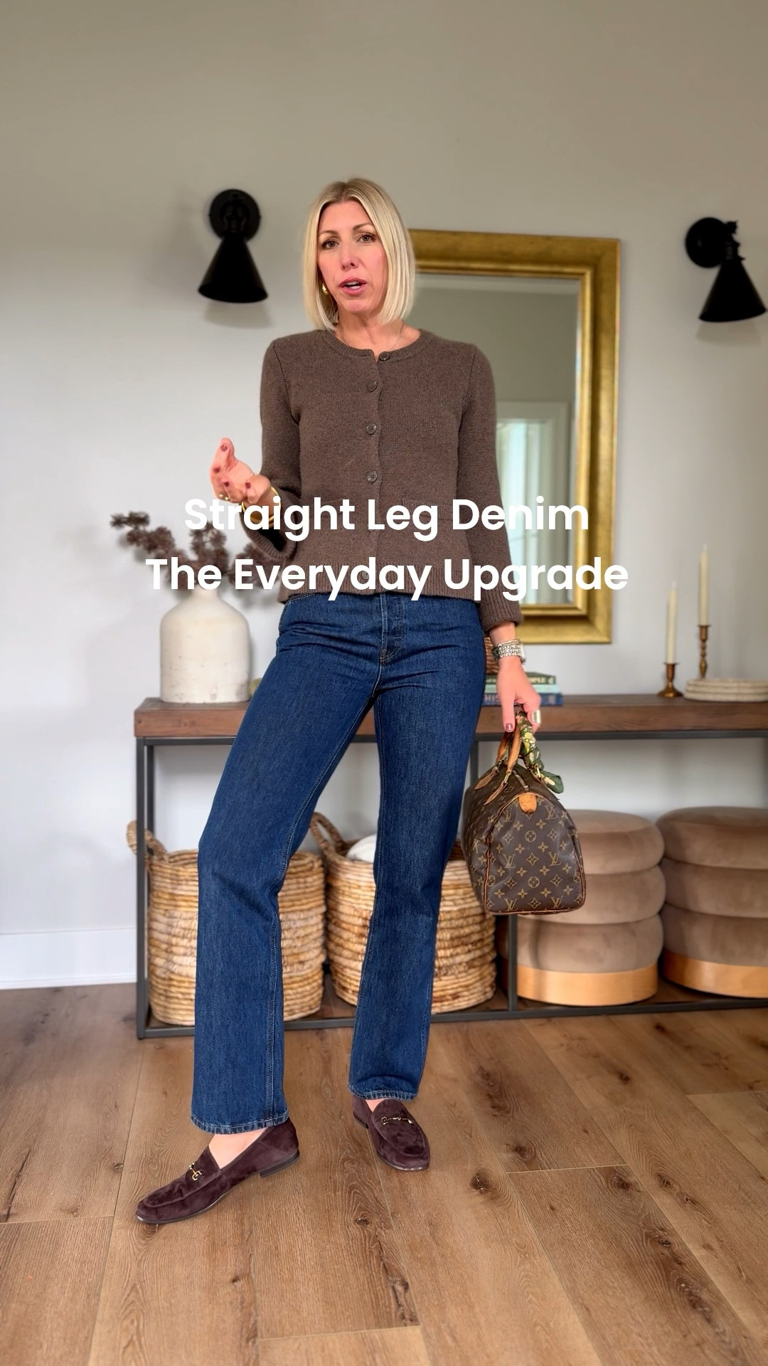 Straight Leg Denim – The Everyday Upgrade
Clean, structured, and endlessly versatile.
✅ Perfect for office days, errands, or coffee dates.
I paired them with cashmere cardigan + classic loafer for a pulled-together look with zero effort.

I’m 5‘10“ and wearing my true to size 28 in these 100% cotton high-rise jeans. I also linked a few other options at different price points. This amazing cashmere cardigan fits true to size and I’m wearing a small. 

#LTKWorkwear #LTKOver40 #LTKStyleTip