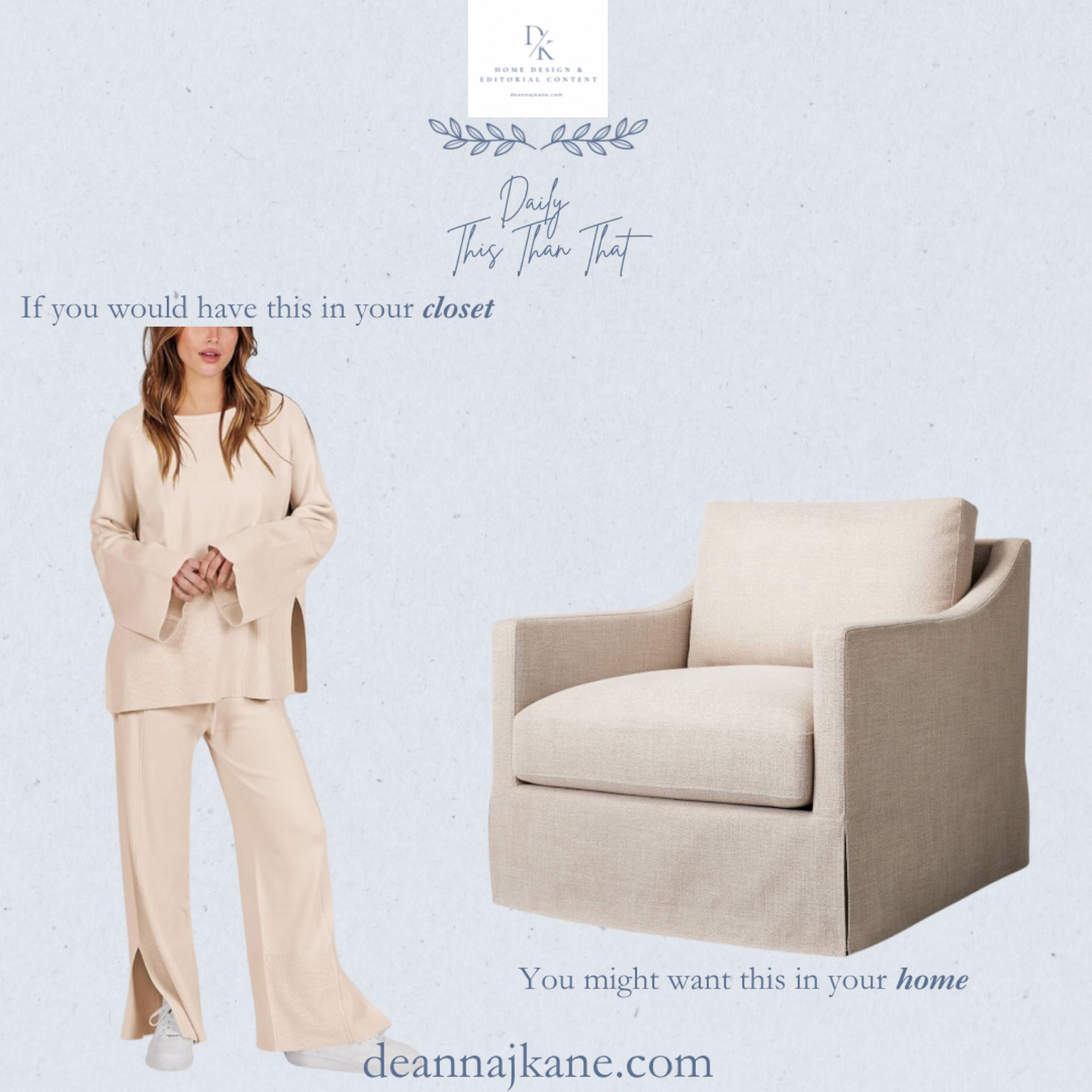If you would wear this lounge set, you might want this lounge chair in your home. 

#LTKMidsize