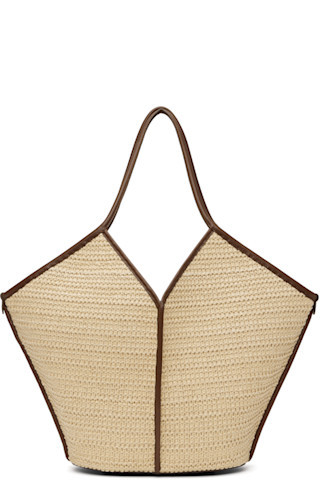 HEREU - Beige Calella Raffia Tote | SSENSE