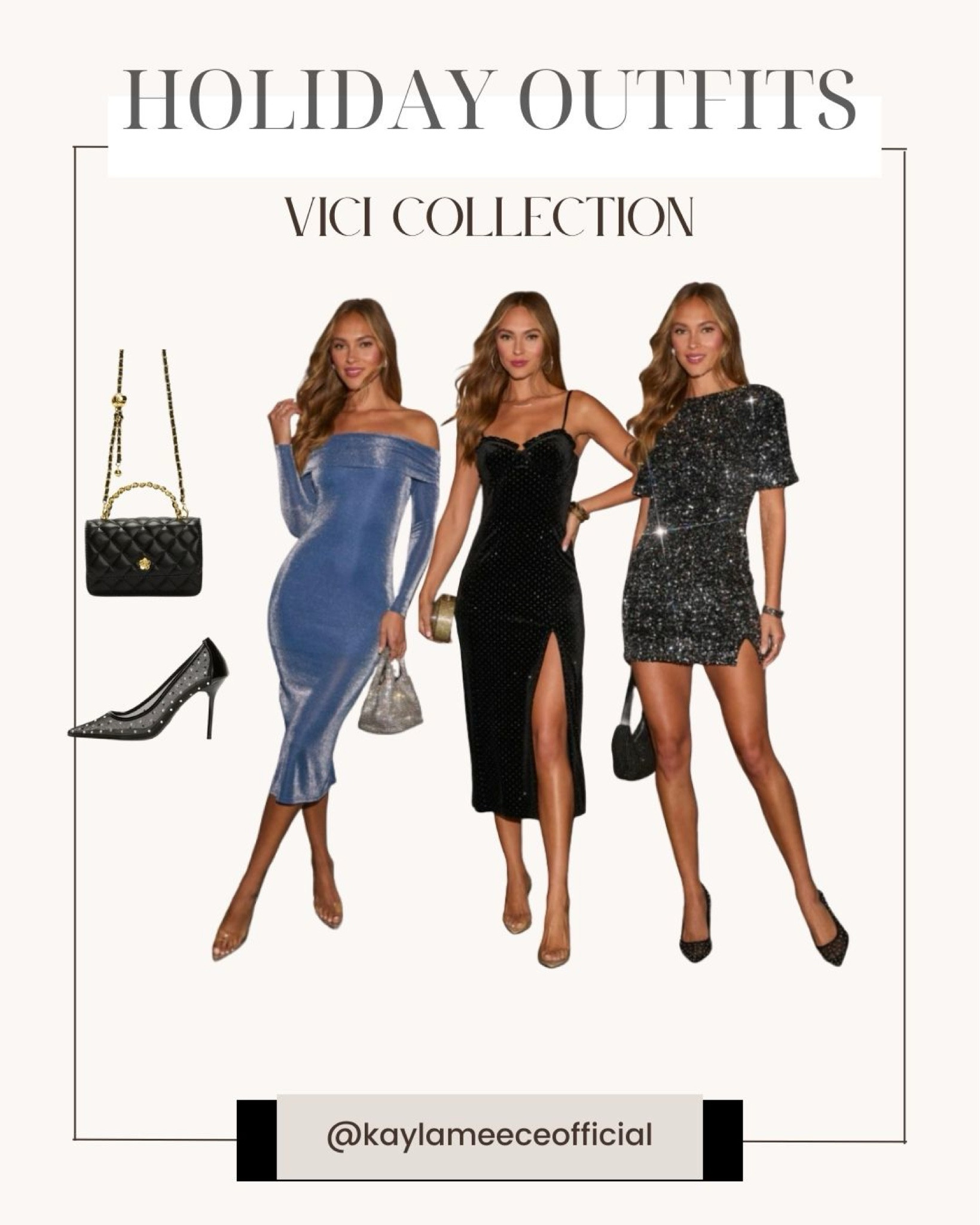 Holiday Party Outfit 

#vicicollection #viciblackfriday #blackfridaydeals2024 #giftsforher #holidaypartyoutfit #sparklydress #velvetdress #holidayshoes #sparklyheels #cutehandbags #holidayoutfits #cutechristmaspartydress #sexydress #xmaspartydress #xmaspartyoutfit #workpartydress 

#LTKGiftGuide #LTKCyberWeek #LTKHoliday