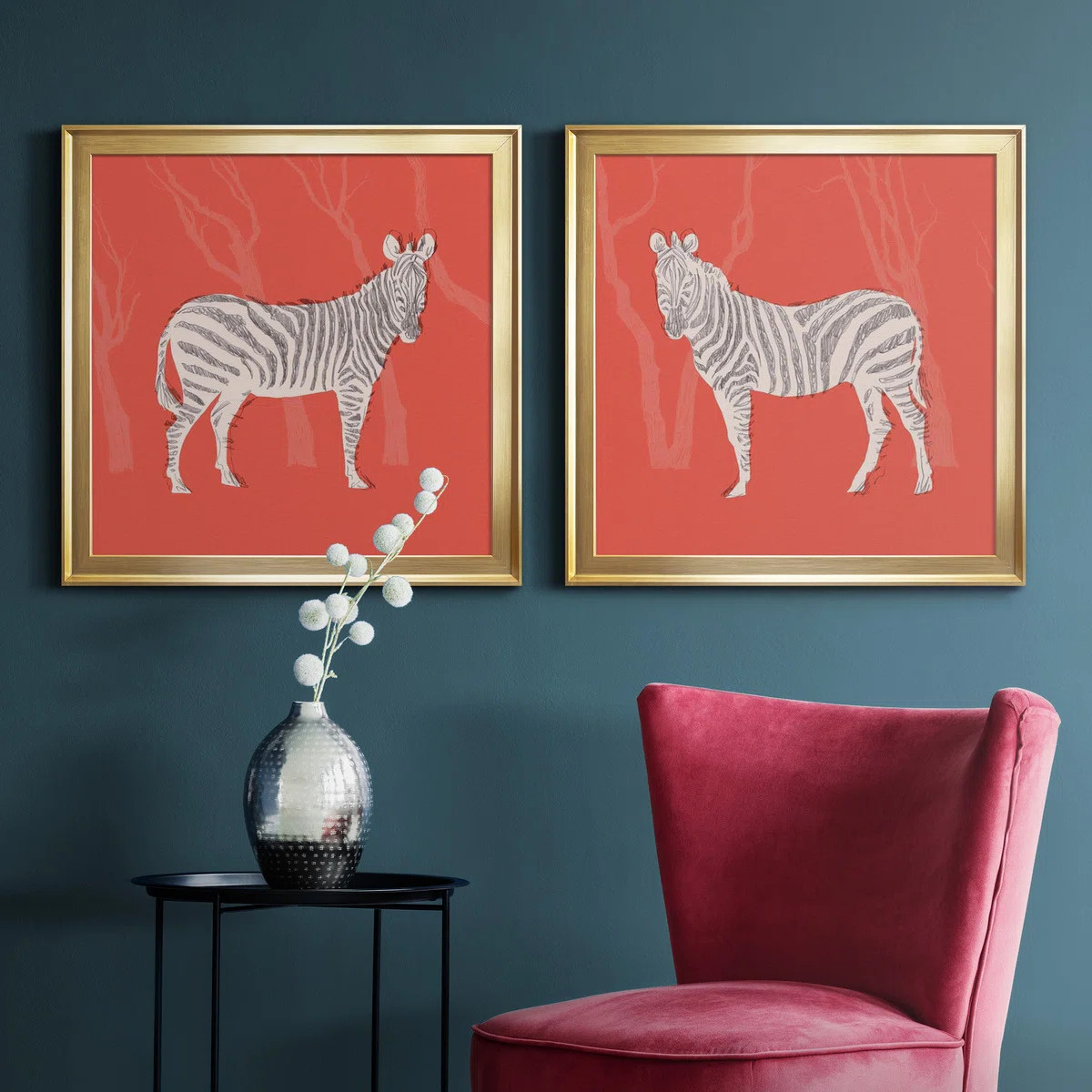 Plains Zebra I - 2 Piece Picture Frame Painting Print Set on Canvas | Wayfair North America