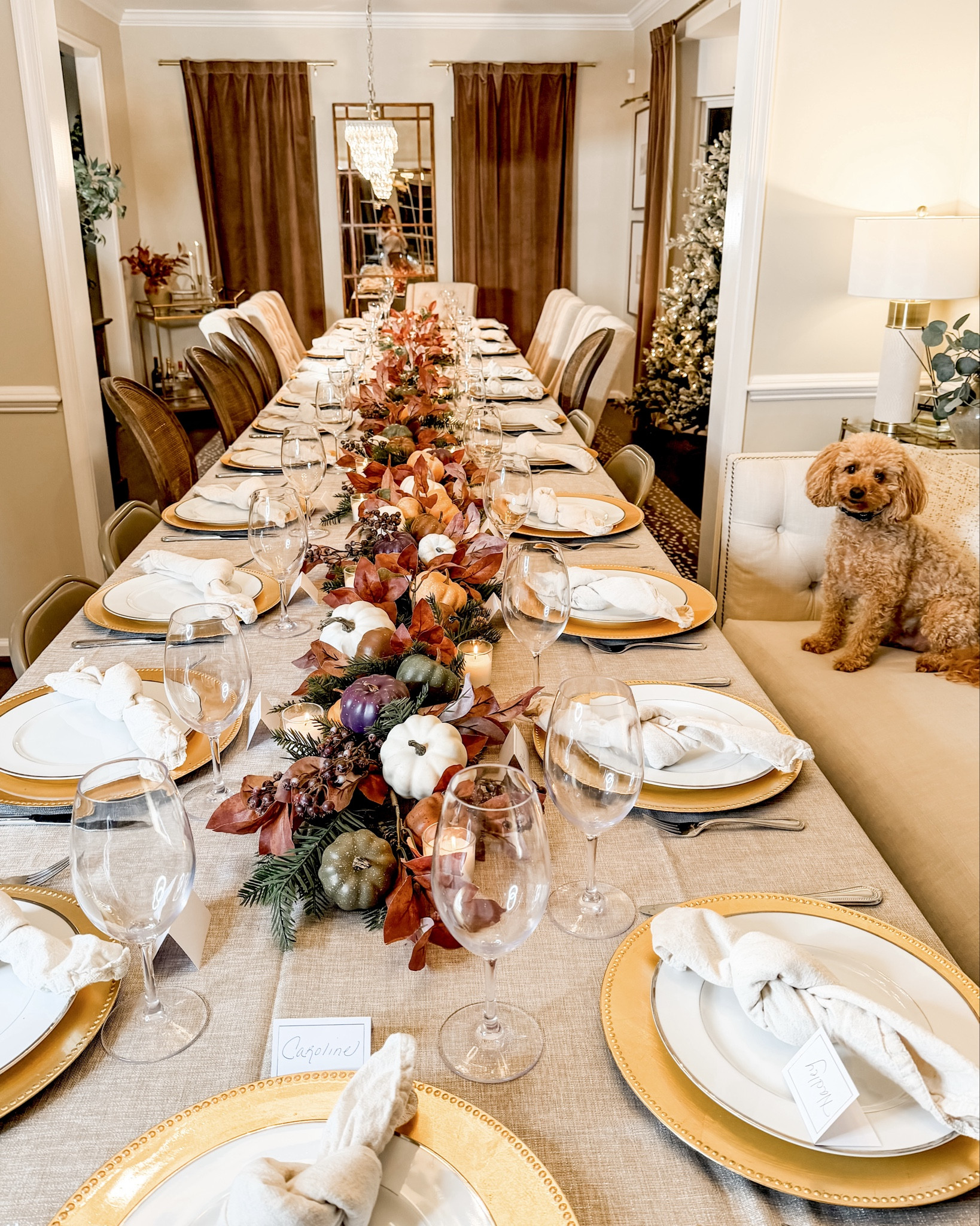 Holiday Hosting Folding Table Hack 🎁 A simple, beautiful way to triple your seating this holiday season ✨
Lay plywood over your folding tables, tape the seam and corners, add your linens—and suddenly you’ve created one long, seamless, cozy table for everyone. 

It’s such an easy way to host a crowd while keeping everything intentional, elegant, and warm…because the best part of the holidays is bringing everyone together around one table.

#holidayhosting 
#entertainingmadeeasy 
#holidaytable 
#hostingtips 
#foldingtable

#LTKHoliday #LTKHome #LTKSeasonal