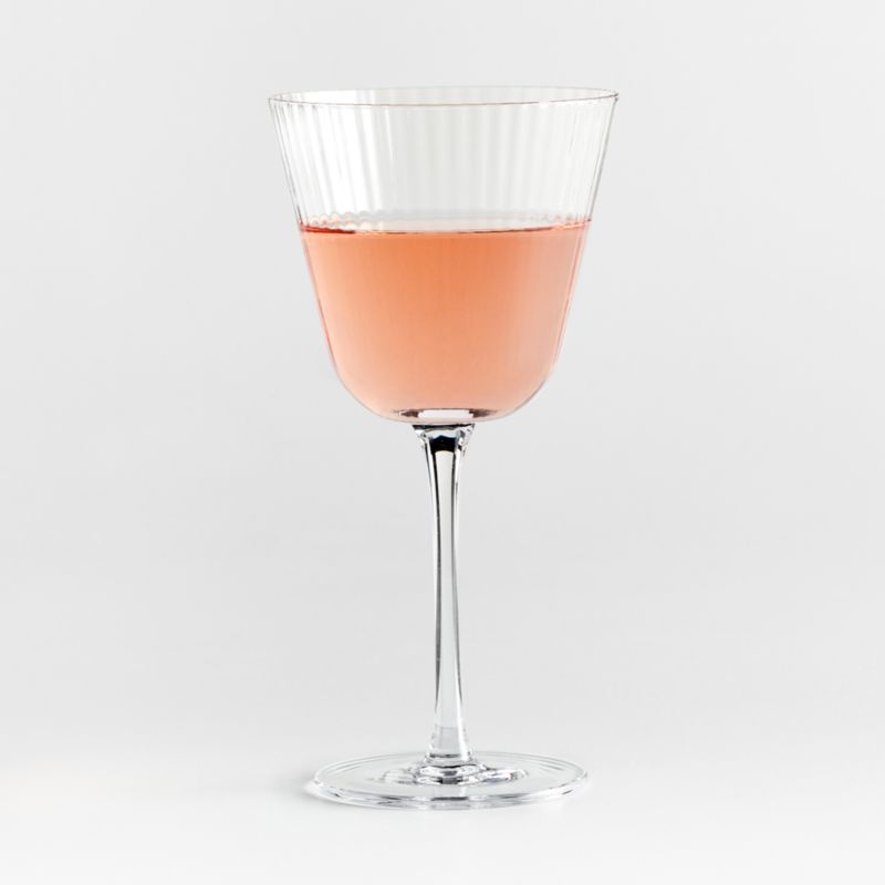 A Coste Tall Optic Wine Glass by Athena Calderone + Reviews | Crate & Barrel | Crate & Barrel