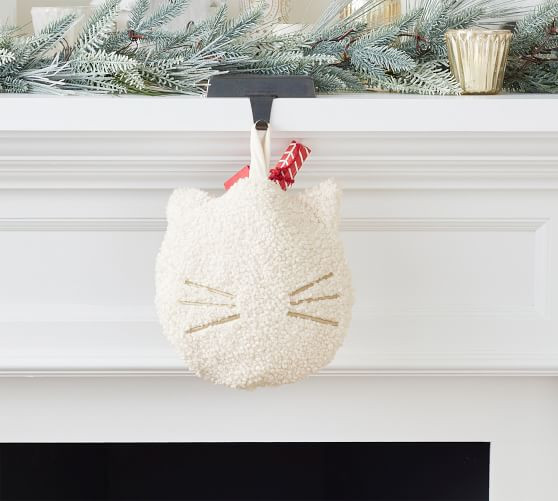 Cozy Teddy Faux Fur Cat Stocking | Pottery Barn (US)