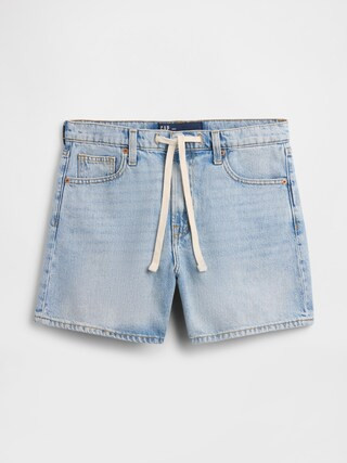 SuperSoft Drawstring Denim Midi Shorts | Gap Factory