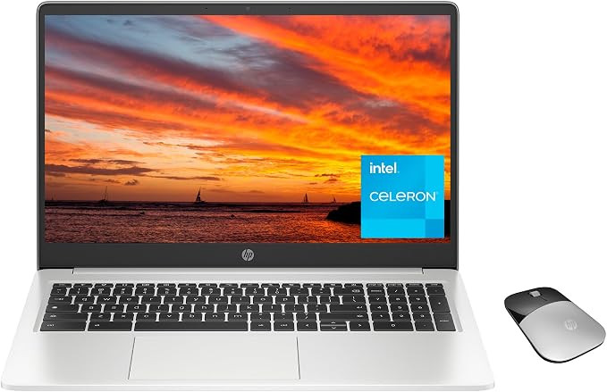 HP Chromebook 15.6 inch Laptop Bundle, HD Display, Intel Celeron N4500, 8 GB RAM, 128 GB eMMC, In... | Amazon (CA)