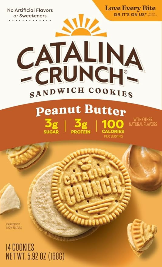 Catalina Crunch Protein Cookies, 4g Protein per Serving | Low-Sugar Sandwich Cookies | Gluten Fre... | Amazon (US)