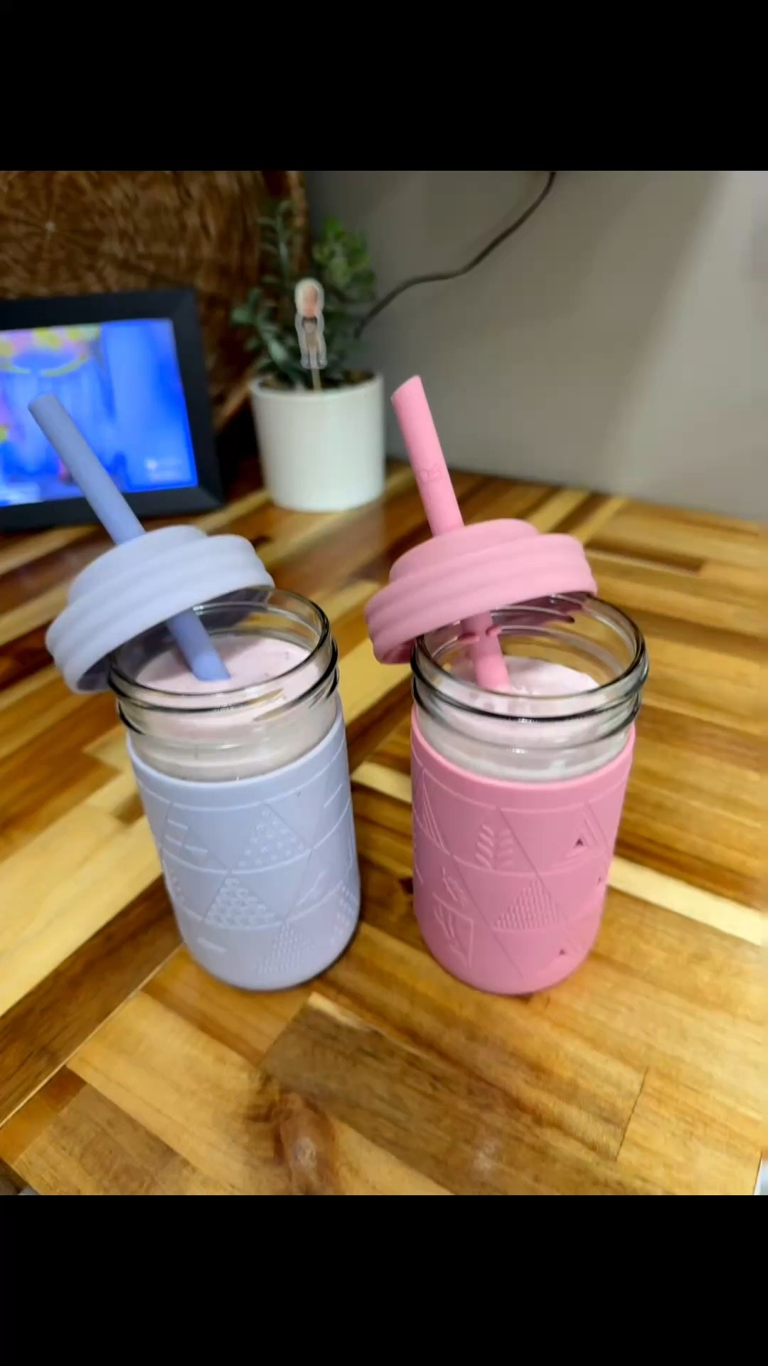 We love these cups for smoothies!! Glass bottles with silicone cover to prevent from
Breaking.

#LTKmorningroutine #LTKmomlife #LTKKids