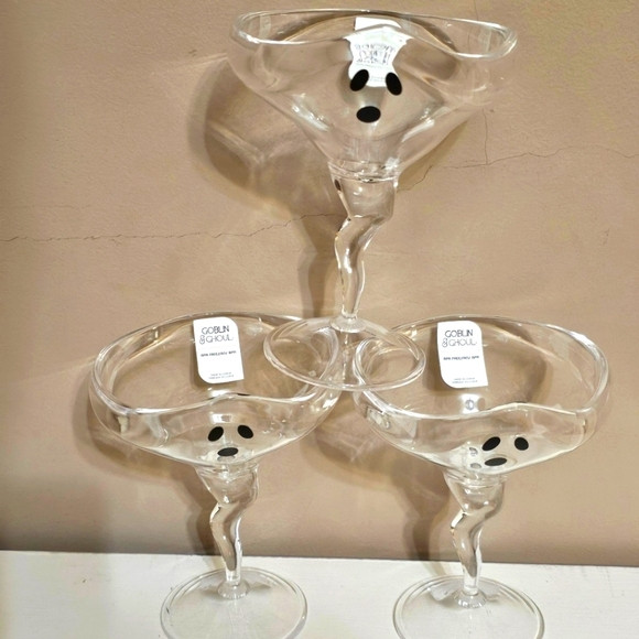 White clear Ghost Martini Margarita Plastic Cup Set of 3 | Poshmark