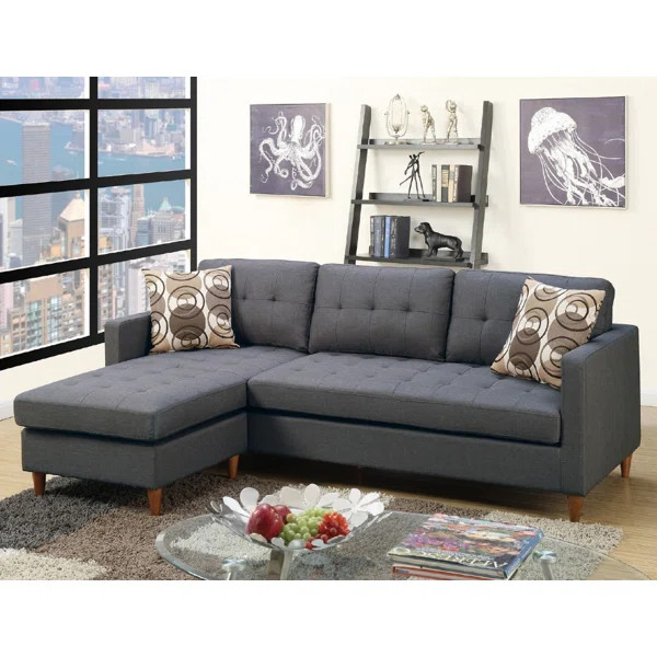 Haskell 86" Wide Reversible Sofa & Chaise with Ottoman | Wayfair North America