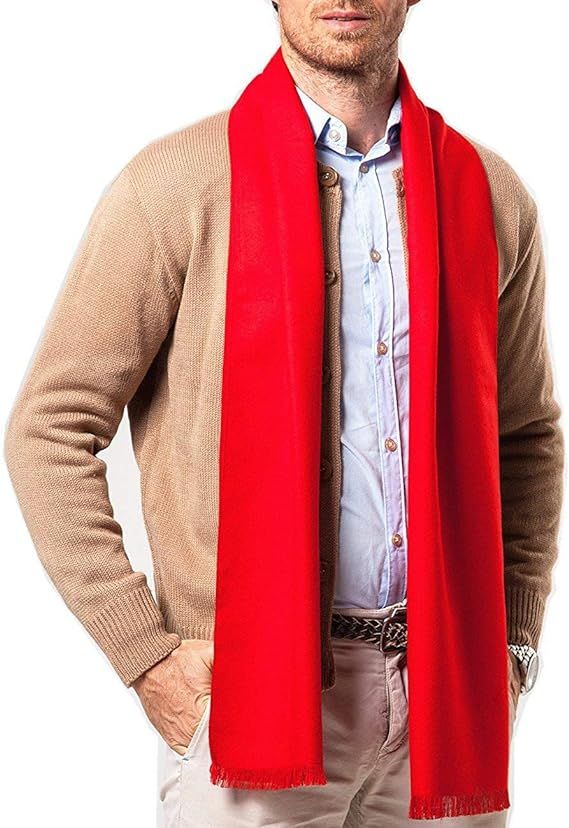Shubb Men's Fashion Scarves for Winter Cashmere Feel Scarf for Men 70.8 11.8 IN | Amazon (US)