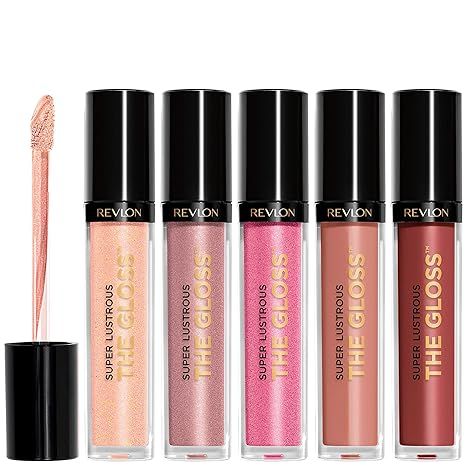 Revlon Lip Gloss Set, Super Lustrous 5 Piece Gift Set, Non-Sticky, High Shine, Cream & Pearl Fini... | Amazon (US)