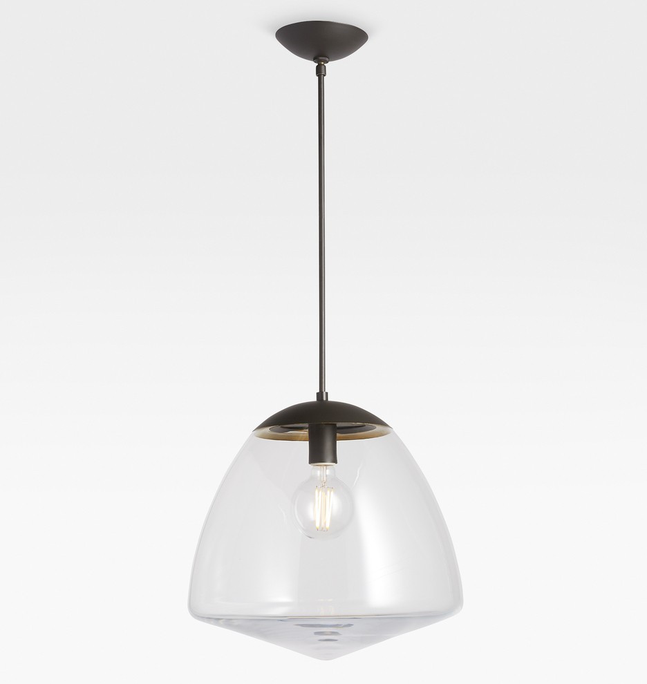 Oswego 15" Clear Dome Pendant | Rejuvenation