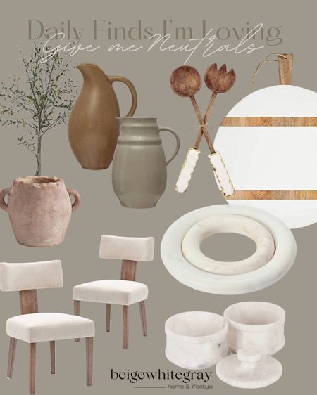 Amazon Home for the kitchen!! Love these beautiful kitchen accessories! I have these marble trivets! And loving these chairs that come in a set!! The pitchers are handy and pretty! And the table top olive tree is also super cute! 

#LTKhome #LTKFind #LTKstyletip