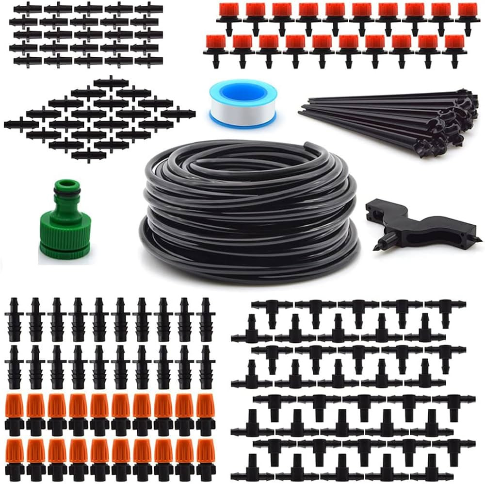 Flantor Drip Irrigation Kit, Garden Irrigation System 1/4" Blank Distribution Tubing Watering Dri... | Amazon (US)