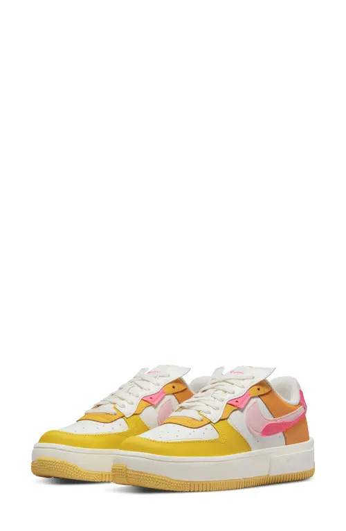 Nike Air Force 1 Fontanka Sneaker in White/Solar Flare/Pink at Nordstrom, Size 11 | Nordstrom