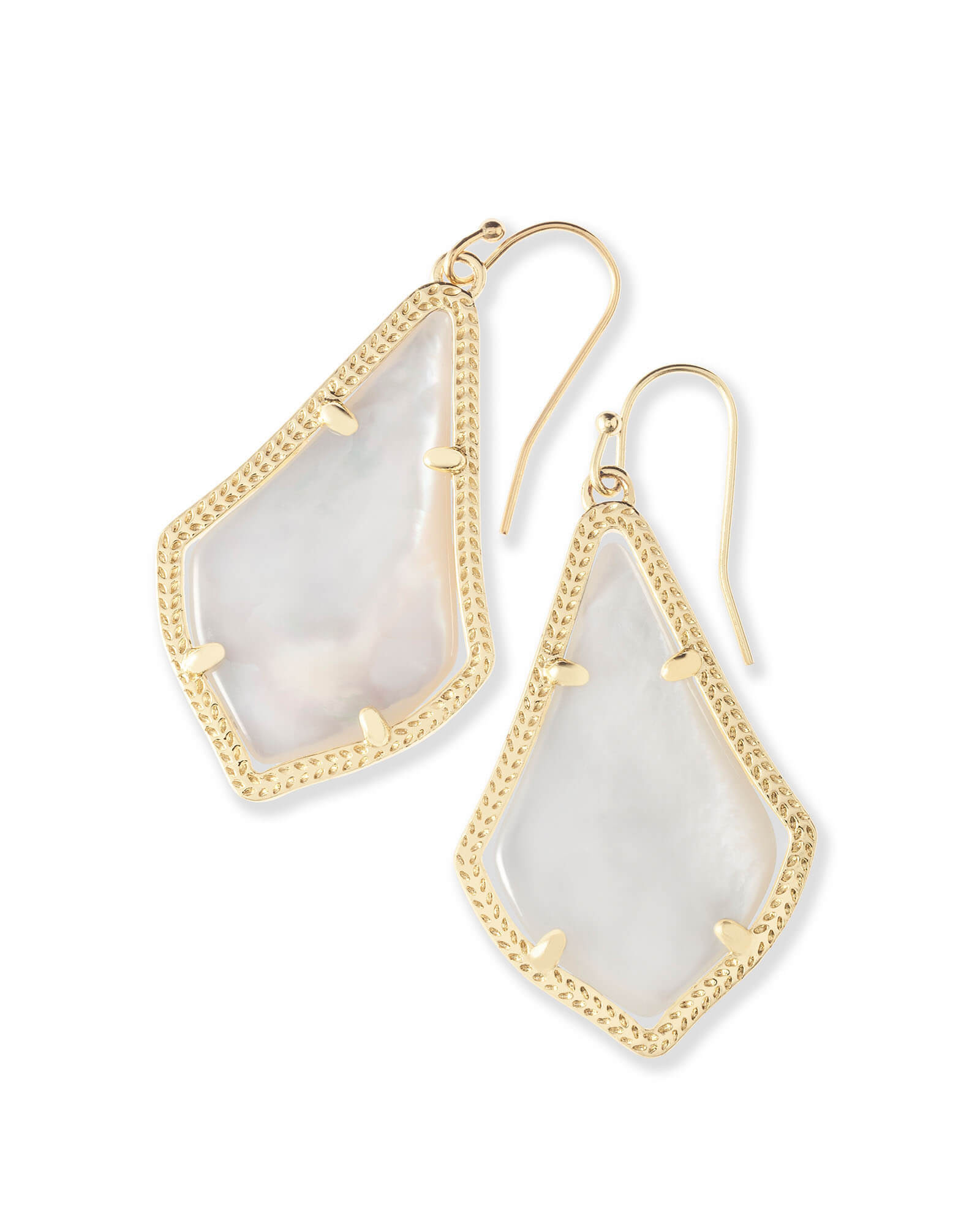 Alex Gold Drop Earrings in Ivory Pearl | Kendra Scott