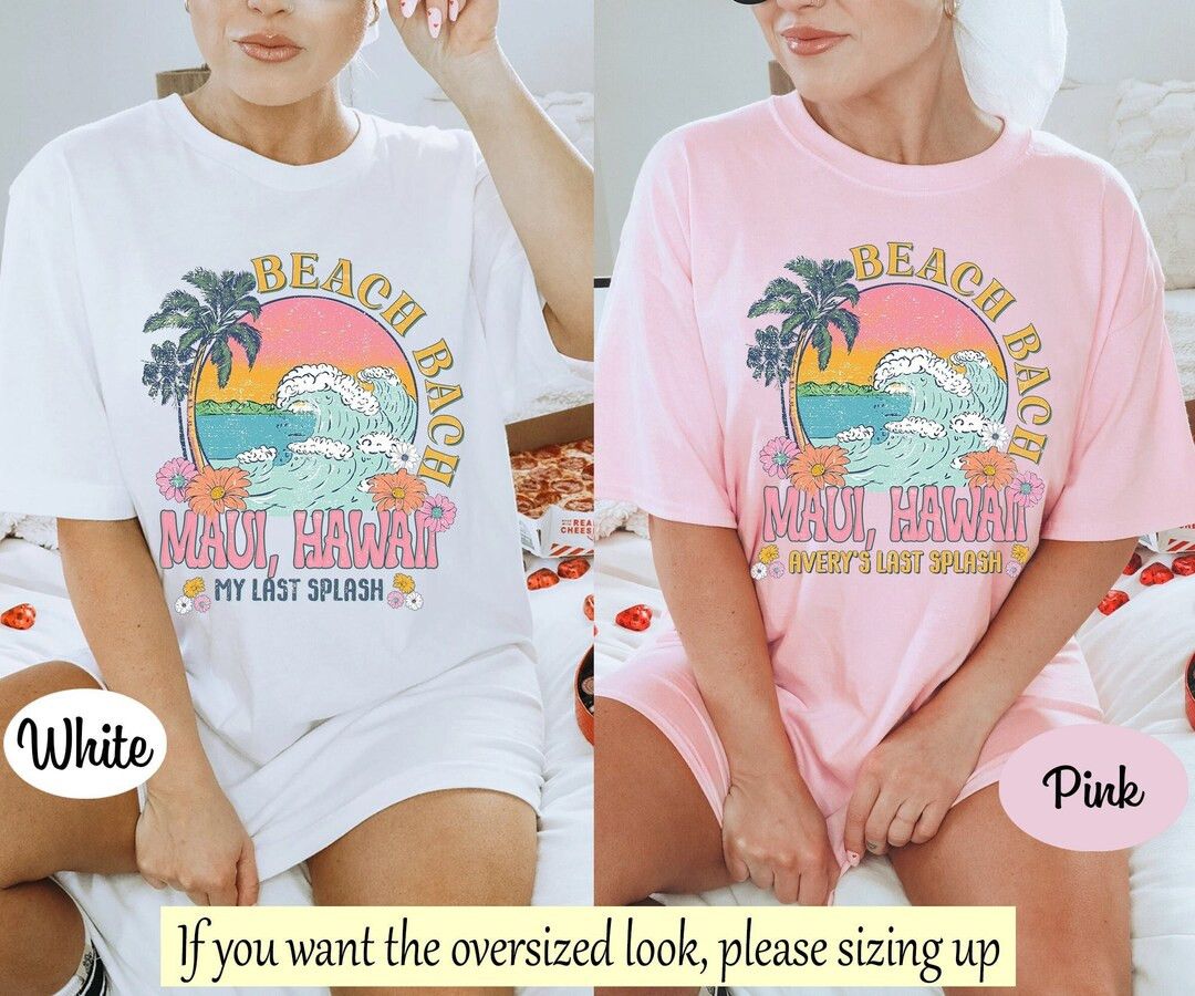 Custom Beach Bachelorette Shirts, Bachelorette Party, Retro Bridal Party Shirts, Hawaii Bach Tour... | Etsy (US)
