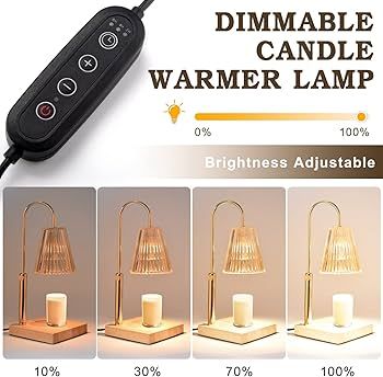 SprGri Candle Warmer Lamp, with Timer & Dimmer, 2 Bulbs, Height Adjustable, Compatible with Yanke... | Amazon (US)