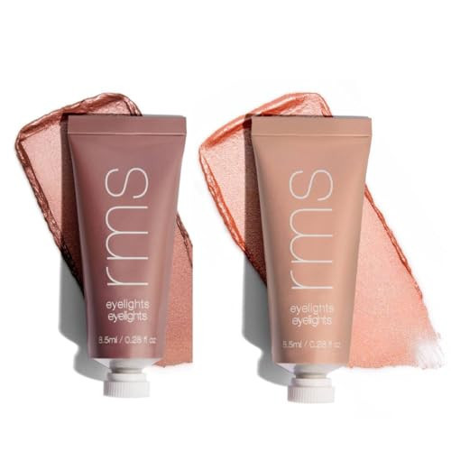 RMS Beauty Eyelights Cream Eyeshadow in Sunbeam & Halo - Metallic Eyeshadow Eyelid Color, Shimmer Eyeshadow, Glitter Cream Liquid Eyeshadow | Amazon (US)