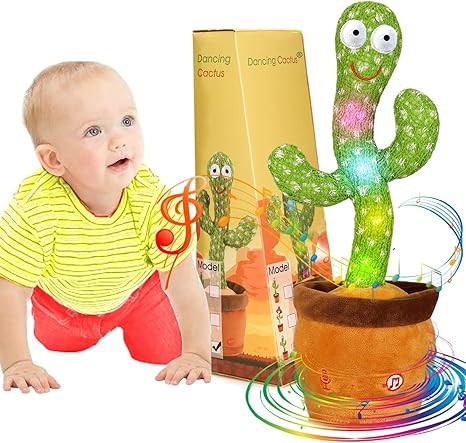 Emoin Talking Cactus Toy, Interactive Toys Dancing Cactus Toy Mimicking Repeating What You Say, T... | Amazon (US)