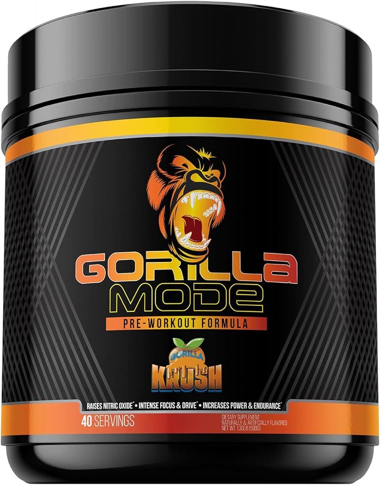 Gorilla Mode Pre Workout - Massive Pumps \u00b7 Laser Focus \u00b7 Energy \u00b7 Power - L-Citrul... | Amazon (US)