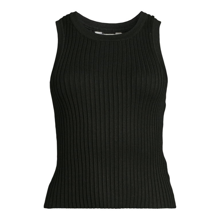 No Boundaries Juniors Ribbed Sweater Tank Top | Walmart (US)