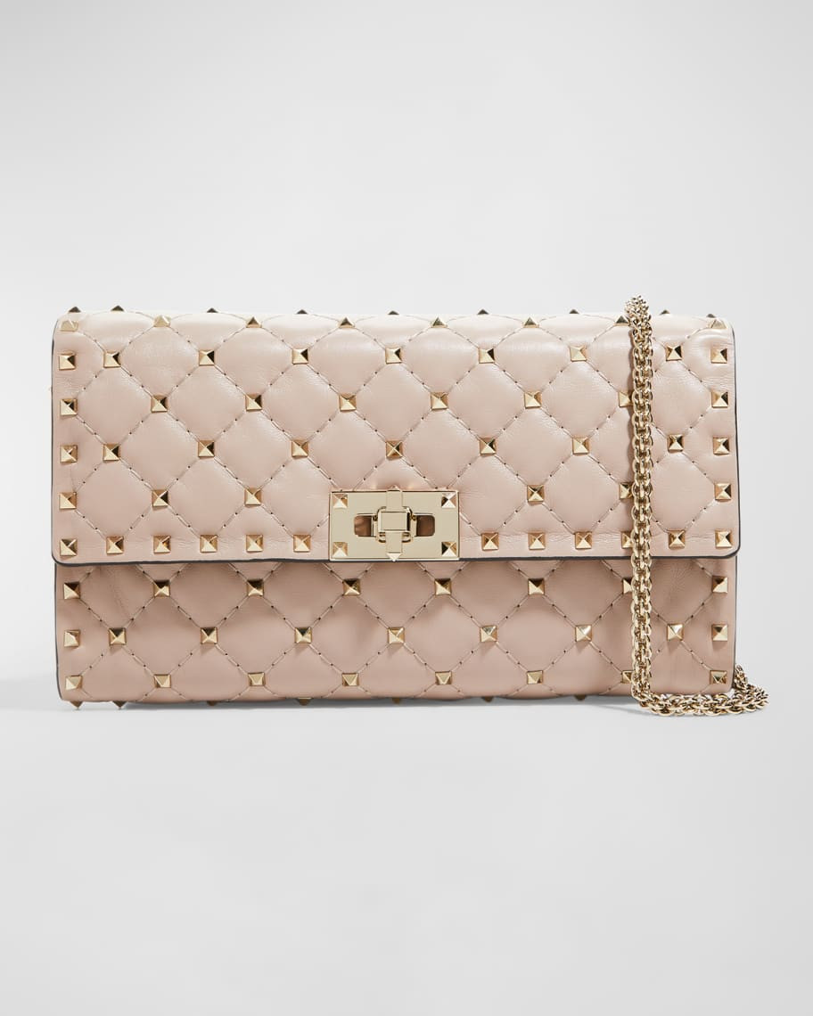 Valentino Garavani Quilted Rockstud Spike Chain Shoulder Bag | Neiman Marcus