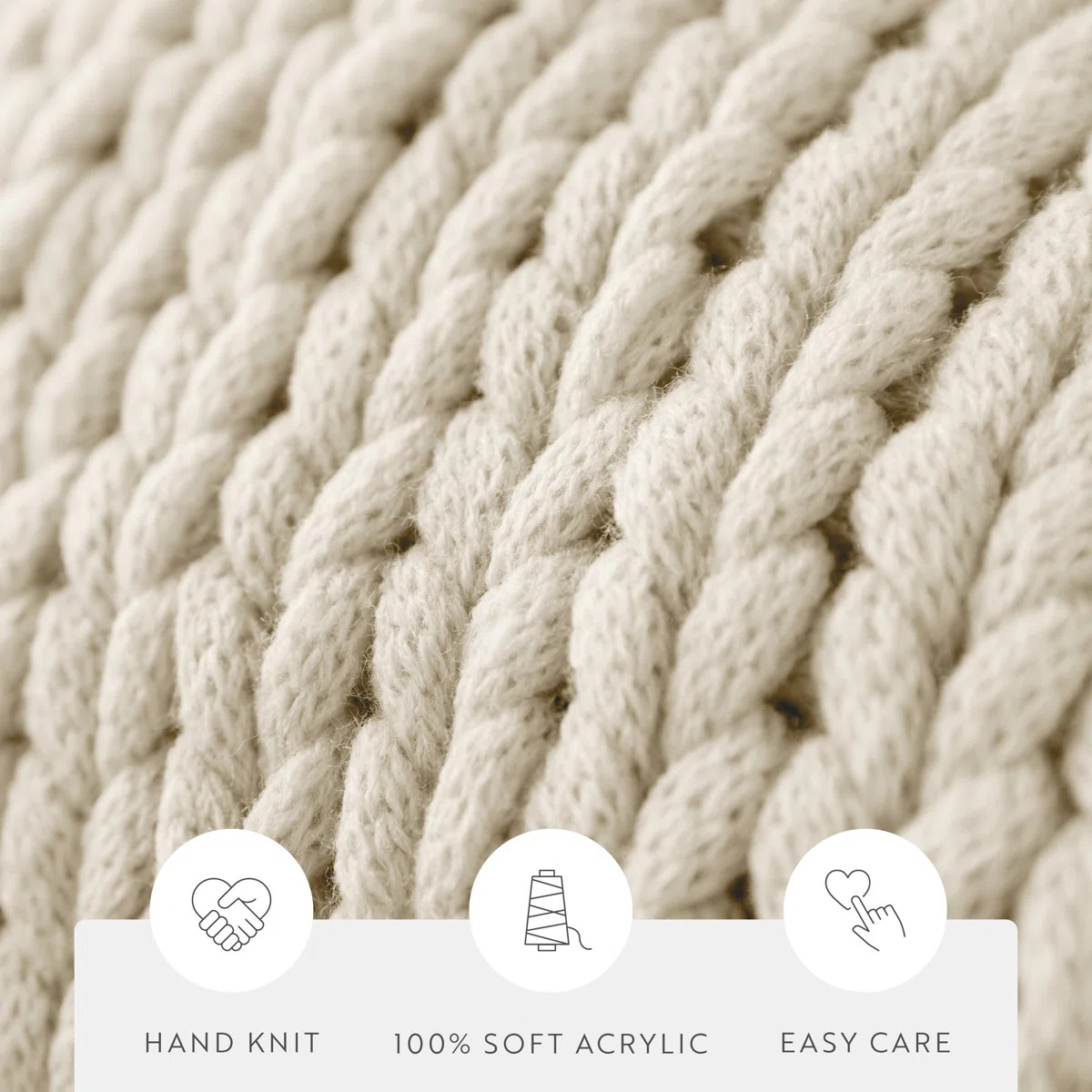 Becky Cameron Handmade Chunky Knit Throw Blanket & Reviews | Wayfair | Wayfair North America
