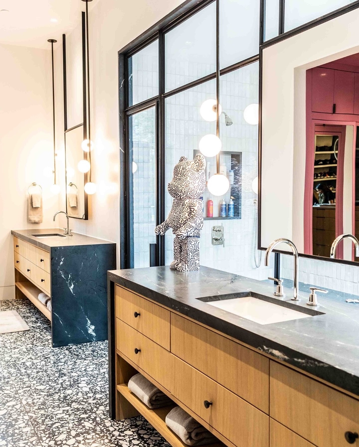 Turning a bathroom into a sanctuary of simplicity, yet still fun and full of personality just like the rest of the home💫

Look out for more of those awesome bears throughout the home!
.
.
.
#projectpickwick #CustomHomes #CustomBathrooms
#bathroomorganization #bathroominspo #ShaiOrganized  #mariekondo #austintexas #afreshstart #moveinready #moveinday #dreamhome #dreamcometrue #homeorganization #newhome #customhomes #austinrealestate #luxuryhomes #movingtoaustin  #austinprofessionalorganizer #kidsorganization #organizationtoys #ClosetOrganization