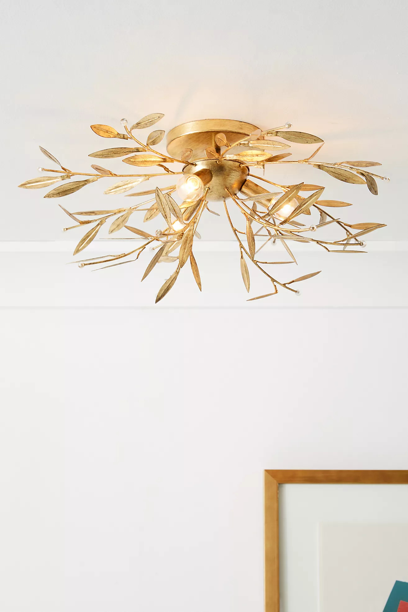 Willow Leaf Semi-Flush Mount | Anthropologie (US)