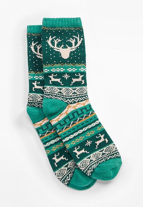 Hearth & Home Reindeer Fairisle Crew Socks | Maurices