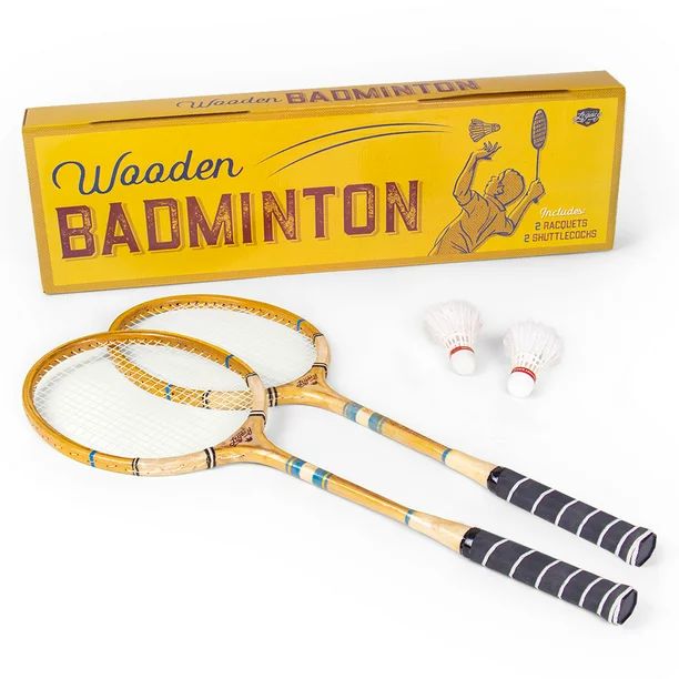 Crown Sporting Goods Vintage Wooden Badminton Set | Classic Outdoor Lawn Game For Backyard Family... | Walmart (US)