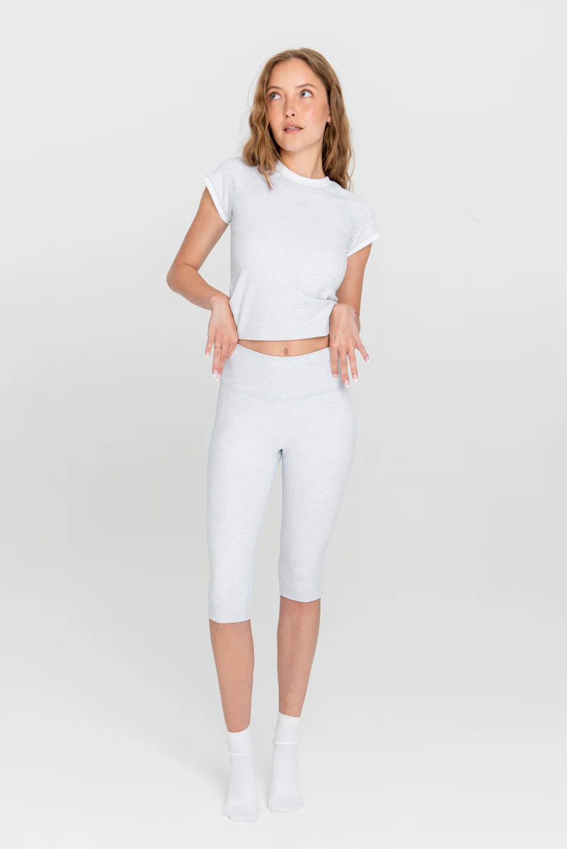 CAPRI LEGGING LT HEATHER GREY / BLUE | The Bar