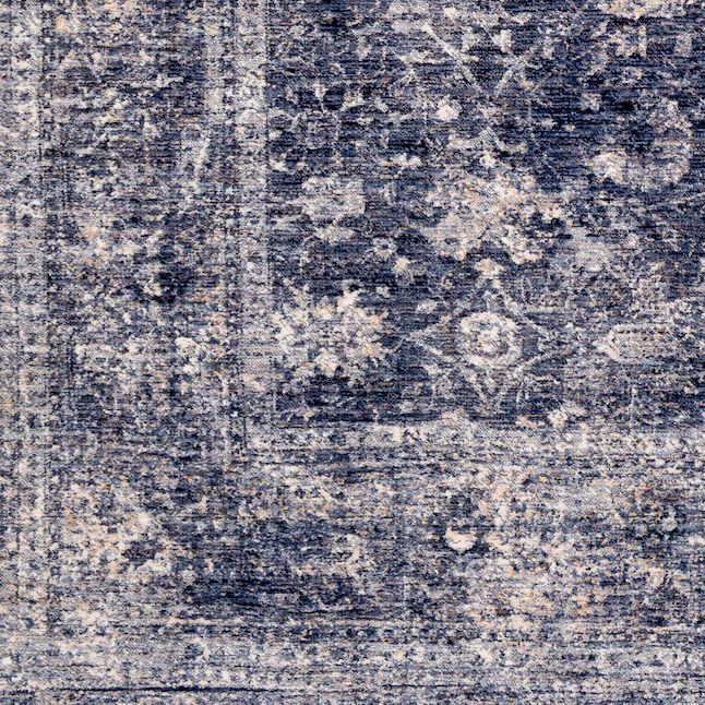 Surya Lincoln 8 x 10 Navy Indoor Distressed/Overdyed Vintage Area Rug | Lowe's