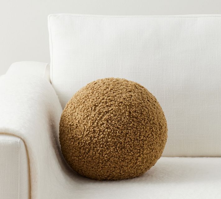 Cozy Teddy Ball Pillow | Pottery Barn (US)