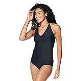 Speedo Women's Swimsuit Top Tankini V-Neck Halter, Black, X-Small | Amazon (US)