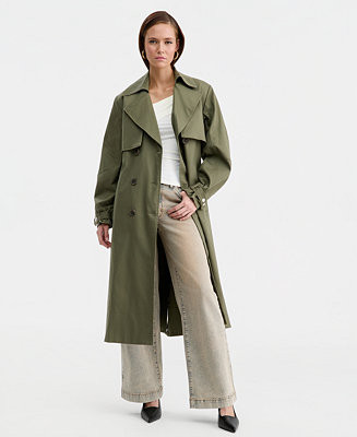Bar III Women's Belted Oversized-Sleeve Trench Coat, Macy's Exclusive - Macy's | Macy's