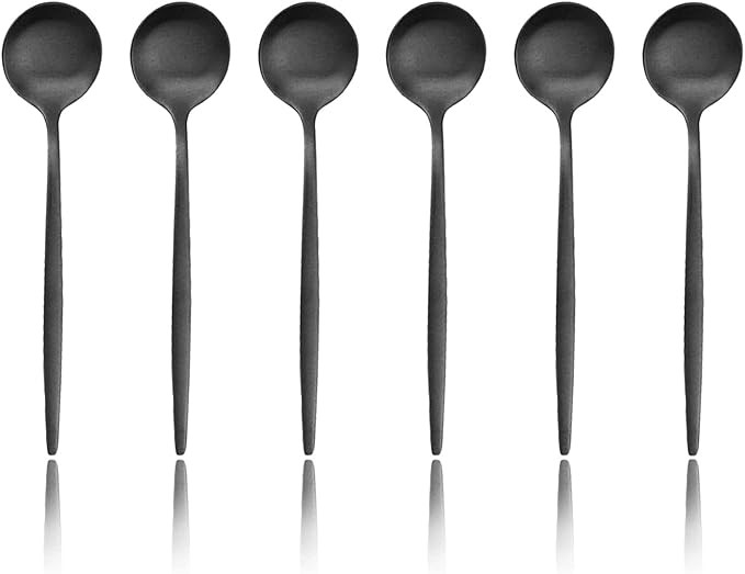 JANKNG Black Matte Espresso Spoons, Mini Coffee TeaSpoon, 5.11 Inches Stainless Steel Small Spoon... | Amazon (US)