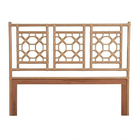 Westley Natural Rattan And Wood Headboard | World Market