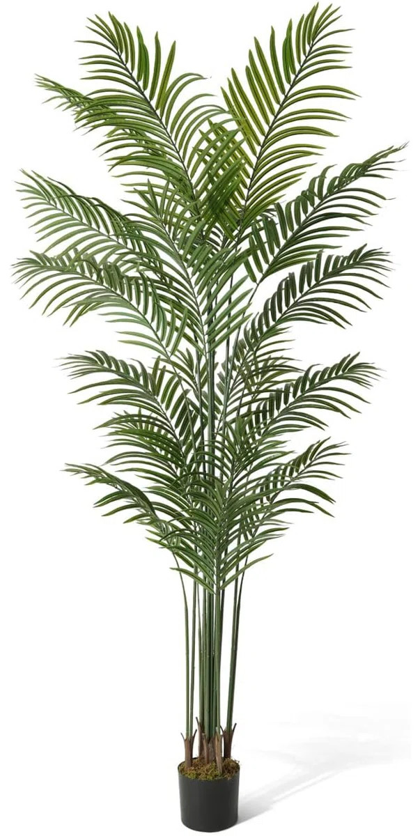 Roni Artificial Palm Tree, Faux Dypsis Lutescens Plant in Pot with Dried Moss, 5 / 6 / 7 Feet | Wayfair North America
