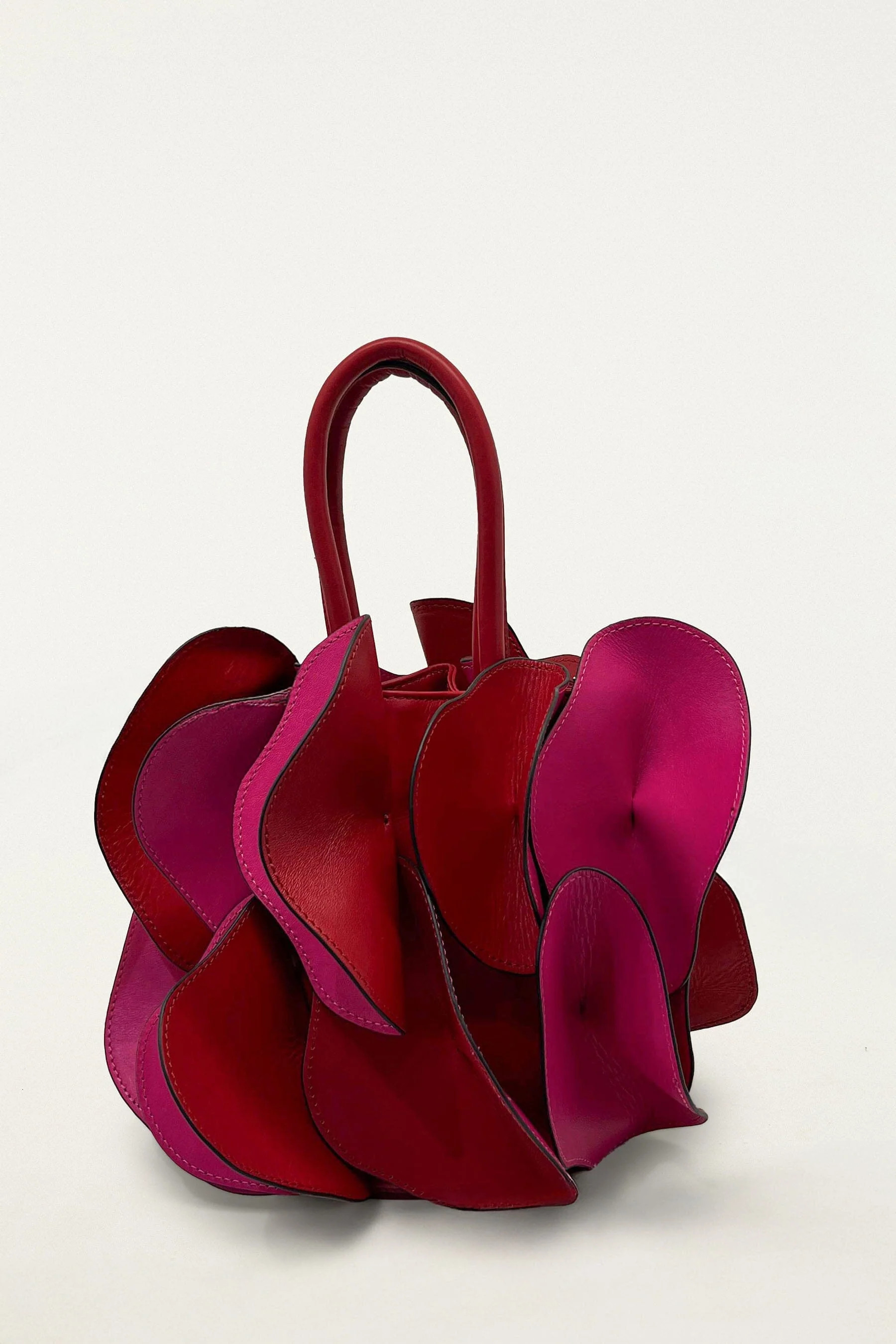 Pink Red Leather Flower Bag | FARM Rio | FarmRio (US)