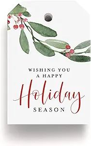 Bliss Collections Holiday Season Gift Tags, Holiday Foliage, Holly Greenery Cards for 'Tis The Se... | Amazon (US)