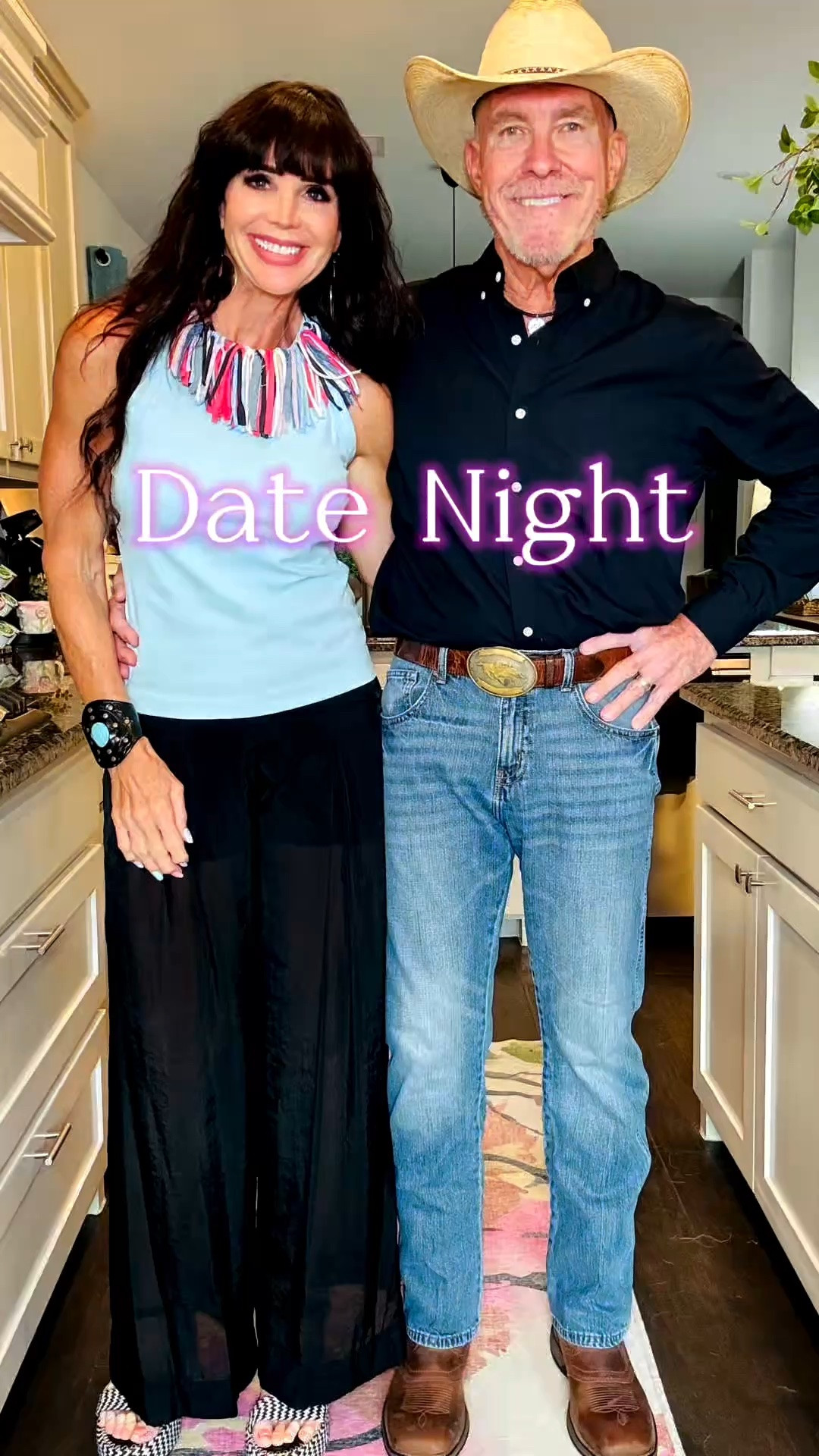 We celebrated Father’s Day last night with a fabulous dinner! I love these sheer pants with shorts under, but the star of the show is the new necklace I made from all the tees I have made for Remix Ranch!  So fun to make and will now be a new item on the list!

#LTKootd #LTKOver40 #LTKActive
