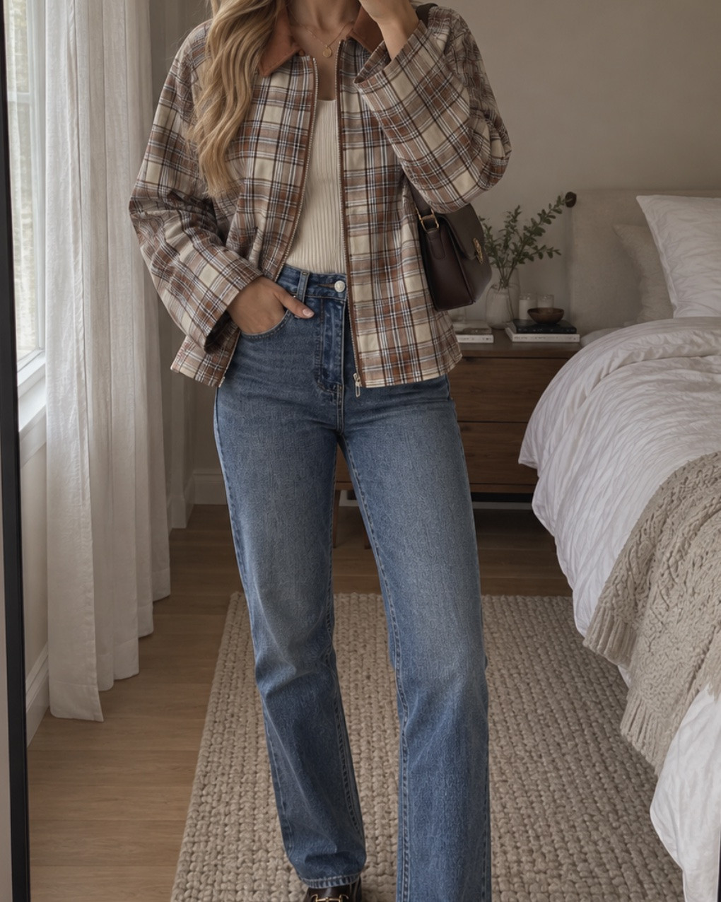 Fall outfit formula I’ll be wearing on repeat 🤎🍂

Plaid jacket + straight-leg denim + loafers = the easiest way to look put together for class, coffee runs, brunch or a casual fall day without trying too hard. I love how this feels preppy, classic + still super wearable.

Save this for your fall outfit inspo ✨

Shop the look through the LTK link in my bio 💌

#FallOutfit #CollegeStyle #PreppyStyle #FallFashion #OutfitInspo #LTKFinds

#LTKootd #LTKdayinmylife #LTKSaleAlert