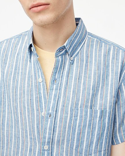 Short-sleeve linen-blend shirt | J.Crew Factory